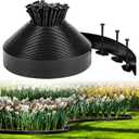 3 Inch x 100FT Garden Edging Border, Plastic Edging for Landscaping with 150pcs Spikes