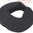 Memory Foam Donut Pillow Hemorrhoid Pillow for Office Chair Car Home Breathable Nonslip Supportive Seat Donut for Coccyx Sciatica Fleece Fabric 42X37.5X9.5Cm (Deep Gray)