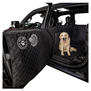 Ruff Liners XL Floor Cover with Door Protection, Black – As Seen on Shark Tank – Fits Full‑Size Crew Cab Trucks with Fold‑Up Seats, Waterproof & Machine Washable – Sturdy XL Dog Hammock for Truck