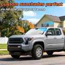 Windshield Sun Shade Deluxe Compatible for 2018-2023 Toyota Tacoma Silver Reflective 6 Layers Accordion-Folding Front Sun Visor