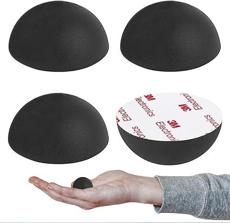 1.25" Silicone Hemisphere Bumpers Isolation Feet Rubber Non-Skid Speaker Pads with Adhesive Record Player Audio Isolation Pads for Small Speaker Spikes,Turntable,Amplifiers,Subwoofer,Monitors,Decks 4 Pcs