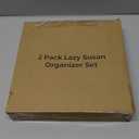 Pantasia 2 Pack Clear Lazy Susan Turntable Organizer for Cabinet, Table Top, Refrigerator, Kitchen Pantry Organizers and Storage, Spice Organizer, 10.6'', 9.25''