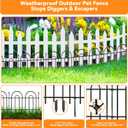 25 Pack Animal Barrier Fence, 35.42ft(L) x 21in(H) No Dig Garden Fence Panels with Decorative Arch Design for Dogs Rabbits, Rustproof Metal Garden Fencing for Outdoor, Lawn, Patio