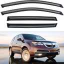 Window Visors Rain Guards Shield for 2007-2013 Acura MDX, Out-Channel Window Vent Wind Deflectors Visors Shades for 07 08 09 10 11 12 13 Acura MDX