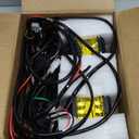 Nilight 2PC 4Inch Yellow Led Pods Triple Row 60W Flood Spot Combo Driving Fog Lights with 16AWG Switch Wiring Harness Kit-2 Leads for Offroad Pickup Trucks ATV UTV SUV