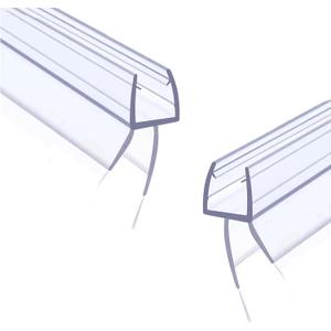 2 Pack Glass Door Silicone Seal Strip 36 Inch Shower Door Bottom Seal Sweep-Suitable for 1/4 Inch Glass-Stop Shower Leaks Frameless Shower Door Seal Strip