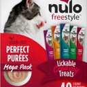 Nulo Freestyle Grain-Free Perfect Purees Premium Wet Cat Treats, Squeezable Meal Topper for Felines, High Moisture Content to Support Cat Hydration, 0.5 Ounce, Variety Pack (EXP 02/04/27)