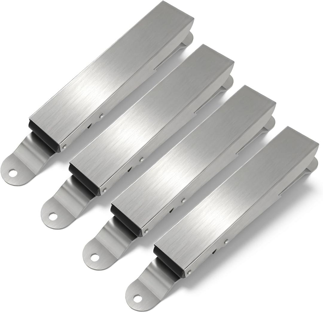 MIKKUPPA Car Mat Clamps - Heavy Duty Stainless Steel Floor Mat Clips for Cleaning & Drying, Universal Car Wash Floor Mat Hanger for Home Garage, Detailing Shop (4 Pack)