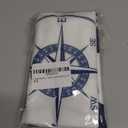 Nautical Beach Blue Throw Pillow Cover 12x20 Inch Turtle/ Compass Pattern Lumbar Cushion Pillow Case Pack of 2 Square Sea Coastal Theme Pillowcase Decor for Summer Ocean Party Bed Sofa Home Car Outdoor