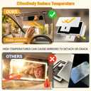 Car Sun Vanity Mirror with Protective Cover, LED Visor Makeup Mirror with 3 Light Modes, Rechargeable Dimmable Touch Large Clear View for Daily Commute & Road Trips, Universal for Car Truck SUV