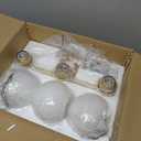 Emak Modern 3-Light Globe Vanity Light, Gold Bathroom Light Fixtures with Milk Glass Shade for Bathroom, VL114-GD-ML-3
