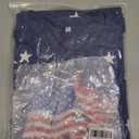 Women Distressed American Flag Graphic Shirt USA Stars Stripes Patriotic Short Sleeve Top, L