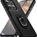 for Motorola Moto G Stylus 5G 2025 Case [15 FT Military Grade Drop Protection] with 2x Tempered Glass Screen Protector, Heavy-Duty Shockproof Magnetic Kickstand Case for Moto G Stylus 5G 2025 Black