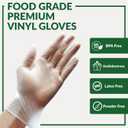 GORILLA SUPPLY Disposable Heavy Duty Vinyl Gloves Latex & Powder Free, BPA Free Food Safe, 100, 300, 1000, S, M, L, XL (M)
