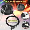 Disco Ball Motor with Remote, 0-15RPM Adjustable Speed Rotating Disco Ball Spinner, 30 RGB LEDs, 15ft Power Cable, Support 4''~16'' Mirror Balls, for DJ Party Home Bands Christmas Wedding Camping