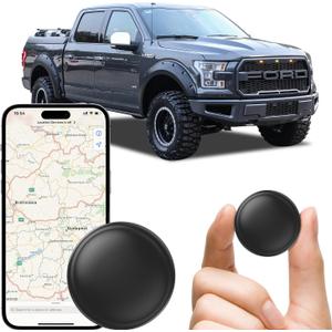 GPS Tracker Device for Car and Vehicles: Mini Hidden Magnetic no Subscription Trackers for Tracking Kids Elderly Vehicle pet - Real Time Location Track Devices no Monthly Fee for Android and iPhone (Black)