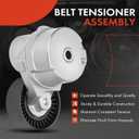 A-Premium (F150) Belt Tensioner Assembly with Pulley Compatible with Ford F-150 2011-2022, Mustang 2011-2012/2015-2017, 5.0L, Replace# BR3E6B209HC, BR3Z6B209H