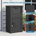 WTFGO Package Delivery Box for Outside, Parcel Drop Box, Classic Black | Large, Lockable & Weatherproof, Anti-Theft, For Porch, Curbside, House Storage, 60 Gallon