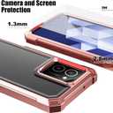 Ailiber for HMD Vibe 4G Clear Case with Screen Protector, [Not Fit HMD Vibe 5G], Dual Layer Shockproof Bumper, Clear Transparent [Anti Yellowing], Slim Scratch-Resistant Cover-Rose Gold