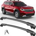 FengYu 300lb Lockable Roof Rack Cross Bars Compatible with Volkswagen VW Tiguan 2018-2026 (Not for Limited) & Taos 2022-2026, Heavy Duty Aluminum Roof Rails Crossbars Cargo Bars Canoe Rooftop Black