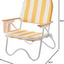 Padded 4-Position Folding Camping Beach & Lawn Chair for Adults, 1pc