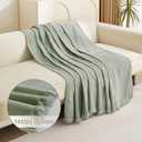 MYSKY HOME Couch Cover L Shape, Sectional Couch Covers, Couch Cover Blanket Furniture Protector for Pets, Sofa Covers Tassel Chenielle Sofa Slipcover Soft Throw Couch for Dogs,91"X150", Sage Green
