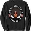 Black Panthers Party 1966 Oakland California Afro Girl Sweatshirt, Size: Small