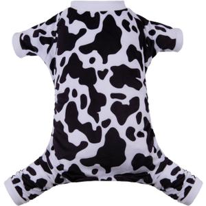 CuteBone Dog Pajamas Costumes Fleece Pet Clothes Puppy Onesie Winter Holiday Cute Cat Jammies Keep Your Pet Warm in The Cold Weather P222XL (X-Large, A07-Cow)