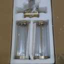 Glass Rods Wall Light Fixture Indoor Brass Bathroom Vanity Lights Beside Mirror Lighting Lamps Up and Down Wall Mounted Light E12 Socket (Brushed Brass, Brushed Brass-A)