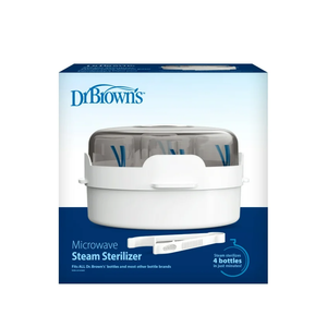 Dr. Brown's Microwave Steam Sterilizer, Quickly Sterilize Baby Bottles, Pacifiers, Breast Pump Parts, & Accessories, Travel-Friendly, BPA Free, 1 Pack