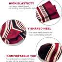 Original women's socksCombed cotton color-block striped seamless mid-calf Socks Stocking Stuffers Gifts for Woman3pack