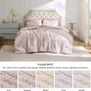 Bedsure Pink Comforter Set Queen, GentleSoft 3 Pieces Breathable Bow Comforter Set Women Girls with 2 Pillow Shams, Cute Queen Bedding Sets Pink Room Decor Aesthetic Bedroom Decor, 90x90 Inches