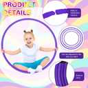 Poen 10 Pcs Exercise Hoop for Kids Detachable Adjustable Plastic Toy Colored Hoop Circles Playground Toys for Teens Games Gymnastics Dog Agility Equipment Party Decor, 28 Inch(Purple)