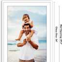 Americanflat 24x34 Poster Frame with Polished Plexiglass - Use as 20x30 Frame with Mat or Display 24x34 Photo Without Mat - Streamline Collection - Thin Border Picture Frames for Wall - White