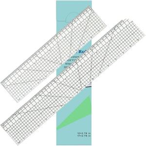 Extended Version 2 Pieces Hot Hem Ruler for Quilting,Hot Press Ruler,Non-Slip,Handmade Tool for Electric Iron Home Ironing Work (White)