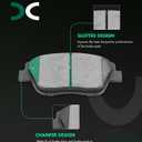 SCITOO Ceramic Brake Pads Kits, 4pcs Front Brakes Pads Set fit 2011-2015 For Hyundai For Sonata,2011-2016 For Kia For Optima