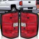 Tail Light Assembly Compatible with Chevrolet Silverado 1500 2500HD 3500HD 2014-2018, GMC Sierra 3500HD 2015-2018 Brake Rear Lamp, Includes Bulbs and Harness, Left and Passenger Side, Pair