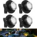 SMY Lighting 3W LED Pond Lights 12-24V AC/DC Low Voltage Underwater Fountain Lights 3000K Warm White IP68 Waterproof for Outdoor Ponds Fountains Waterfalls, 4 Pack