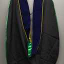 Graduation Doctoral Hood Unisex PhD Academic Hood (Emerald Green Forest Green Gold)