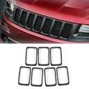 JeCar Grille Inserts Clip-on Grill Cover Trim Kit for 2014-2016 Jeep Grand Cherokee, Black