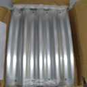 4FT Galvanized Fire Pit Ring, Foldable 48 Inch Silver Round Galvanized Fire Ring Outdoor Pits Raised Garden Bed for Backyard (Silver, 4x4x1FT)