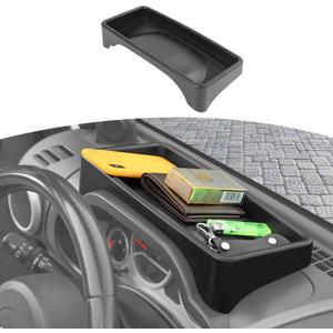 RT-TCZ for Wrangler JK Dashboard Storage Tray Organizer for Jeep Wrangler JK JKU 2007 2008 2009 2010 Black Storage Accessories