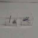 2 Pieces No Mess Bird Feeder for Cage Automatic Acrylic Bird Feeder Seed Food Catcher for Parakeet Canary Cockatiel Parrot Finch Canary 5.1 x 5.1 x 4.3 Inches