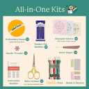 Bradove Beginner Embroidery Kit for Adults Kids, Learn to Embroider 37 Stitches and 13 Cute Patterns, Beginner Embroidery Practice