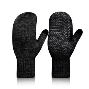 Rahhint Alpaca Wool Mittens for Women Men Double Layer Fleece Lining Winter Gloves Touch Screen Windproof Warm Gloves Gifts