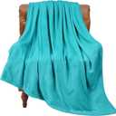 BEDELITE Fleece Blanket Teal Throw Blanket for Couch & Bed, Luxury Plush Cozy Fuzzy Blanket 50" x 70", Super Soft Warm Lightweight Fall Throw Blanket for Travel Camping