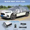 99% 8x8 FT Aluminet Shade Cloth with Grommets 6/8/10/12/20/ FT Aluminum Reflective Tarp Sun Heat Reflective Blocking Sun for Cars Garden Patio Kennel Outdoor Cover