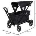 Baby Trend Expedition 2-in-1 Stroller Wagon Plus, Ultra Black