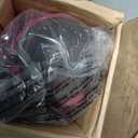 JEAREY 7.5FT Patio Umbrella Market Table Umbrella with 6 Sturdy Ribs, Push Button Tilt/Crank Outdoor Umbrella for Garden, Deck, Backyard, Pool and Beach,Rose Pink