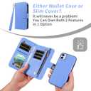 Asuwish Phone Case for iPhone 11 6.1 Zipper Wallet Detachable Cell Cover with Tempered Glass Screen Protector Crossbody Lanyard Strap Card Holder iphone11case iPhone11 i Phone11 11s XI 11R Women Brown